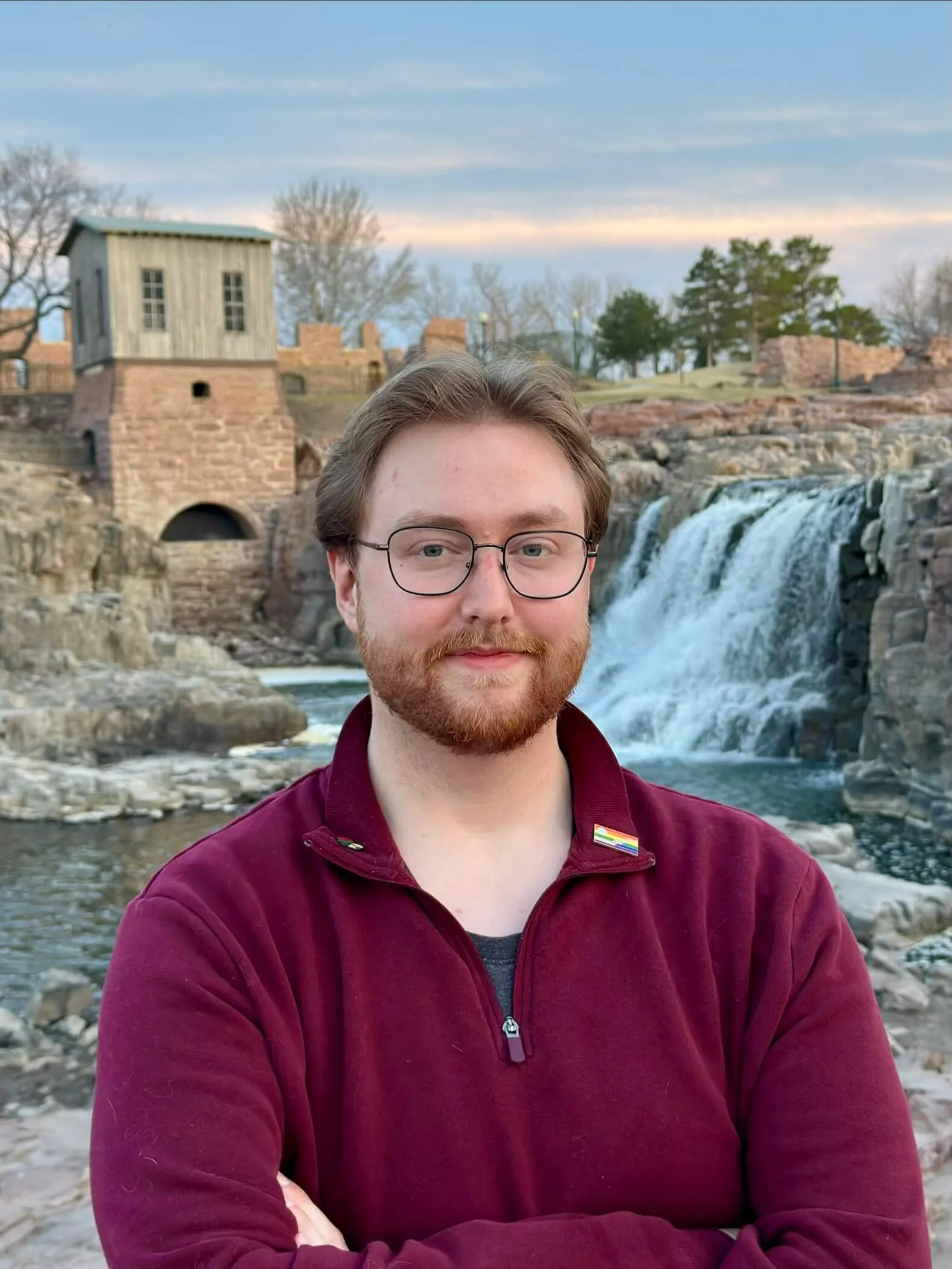 Picture of Tommy Kunz in front of the Falls